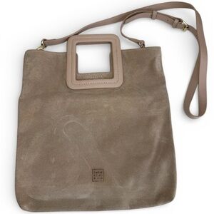 TMRW STUDIO Blush Milo Fold Over Suede Bag Crossbody Top Handle Anthropologie